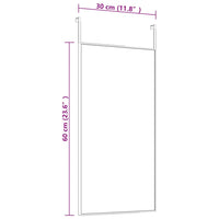 Thumbnail for Türspiegel Schwarz 30x60 cm Glas und Aluminium