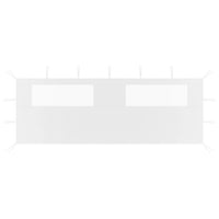 Thumbnail for Pavillon-Seitenwand mit Fenstern 6x2 m Weiß