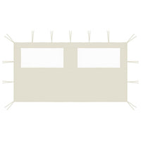 Thumbnail for Pavillon-Seitenwand mit Fenstern 4x2 m Creme