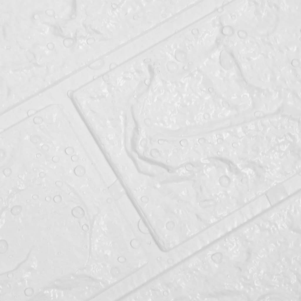 3D Tapete Ziegelstein Selbstklebend 40 Stk. Weiß