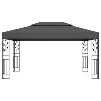 Thumbnail for Pavillon mit Doppeldach & LED-Lichterkette 3x4 m Anthrazit