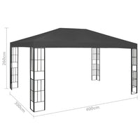 Thumbnail for Pavillon mit LED-Lichterkette 3x4 m Anthrazit