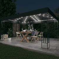 Thumbnail for Pavillon mit LED-Lichterkette 3x4 m Anthrazit Stoff