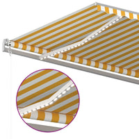 Thumbnail for Automatische Markise mit LED & Windsensor 600x300 cm Gelb/Weiß