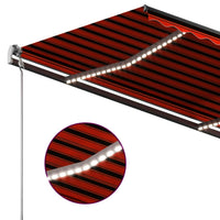 Thumbnail for Automatische Markise mit LED & Windsensor 3x2,5 m Orange Braun