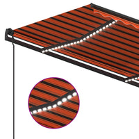 Thumbnail for Automatische Markise mit LED & Windsensor 4,5x3,5m Orange Braun