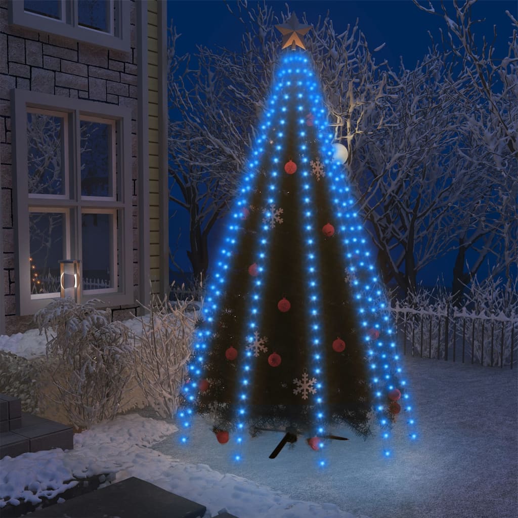 Weihnachtsbaum-Lichternetz mit 250 LEDs Blau 250 cm