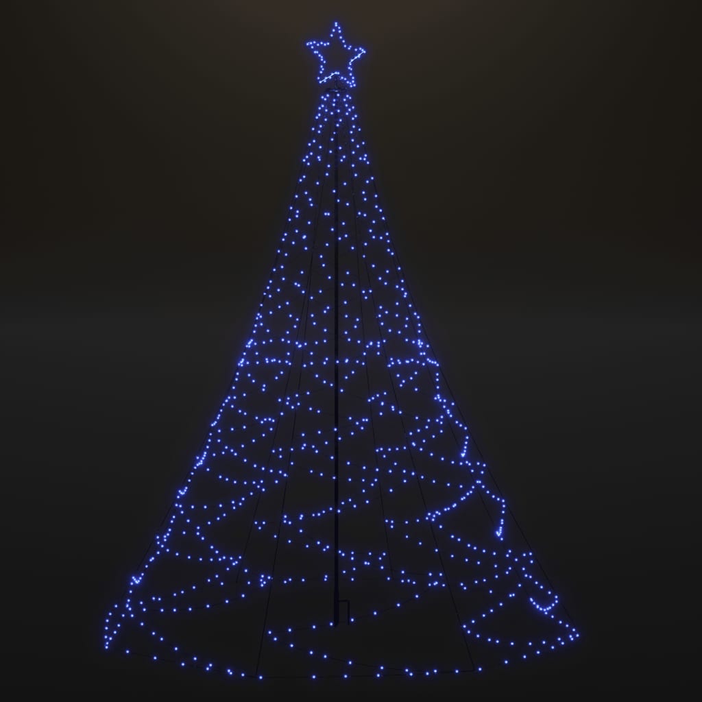 LED-Weihnachtsbaum mit Metallpfosten 1400 LEDs Blau 5 m