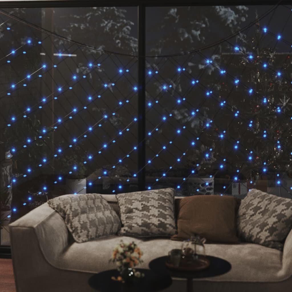 LED-Lichternetz Blau 3x3 m 306 LEDs Indoor Outdoor
