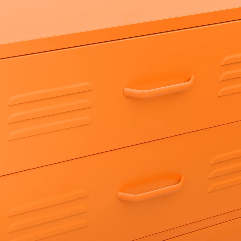 Kommode Orange 80x35x101,5 cm Stahl