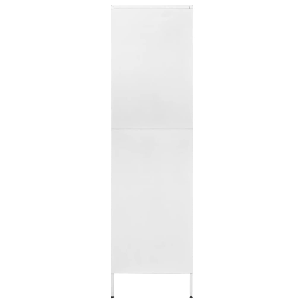 Kleiderschrank Weiß 90x50x180 cm Stahl
