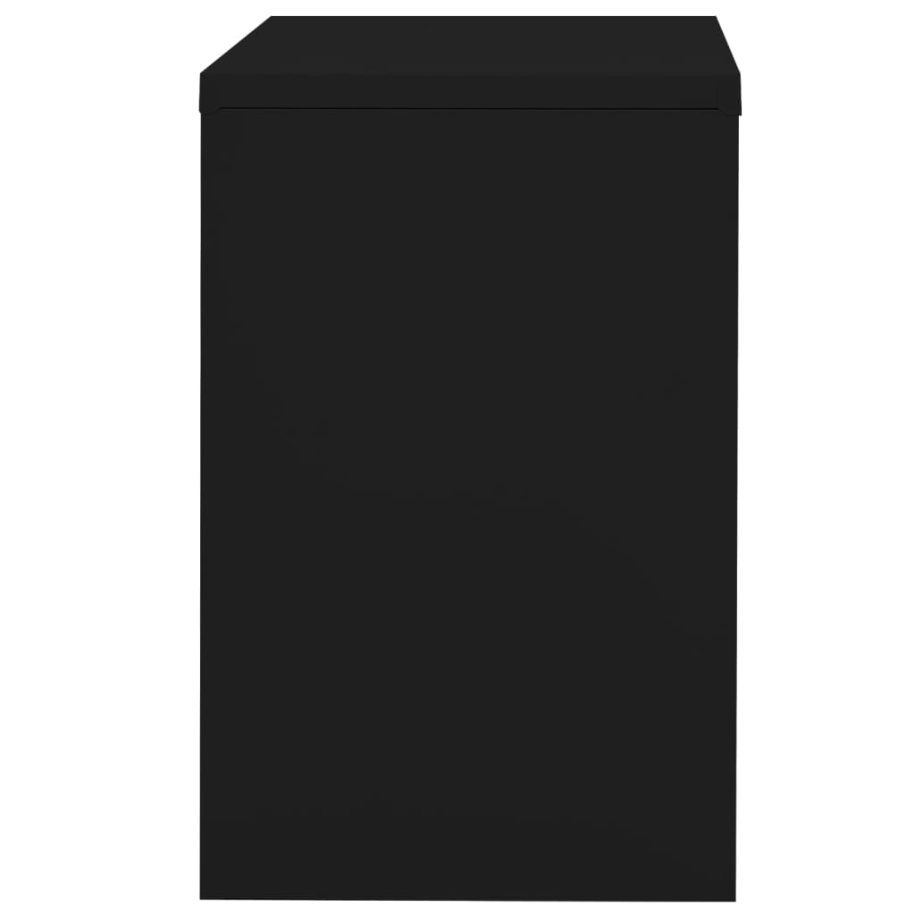 Aktenschrank Schwarz 90x46x72,5 cm Stahl