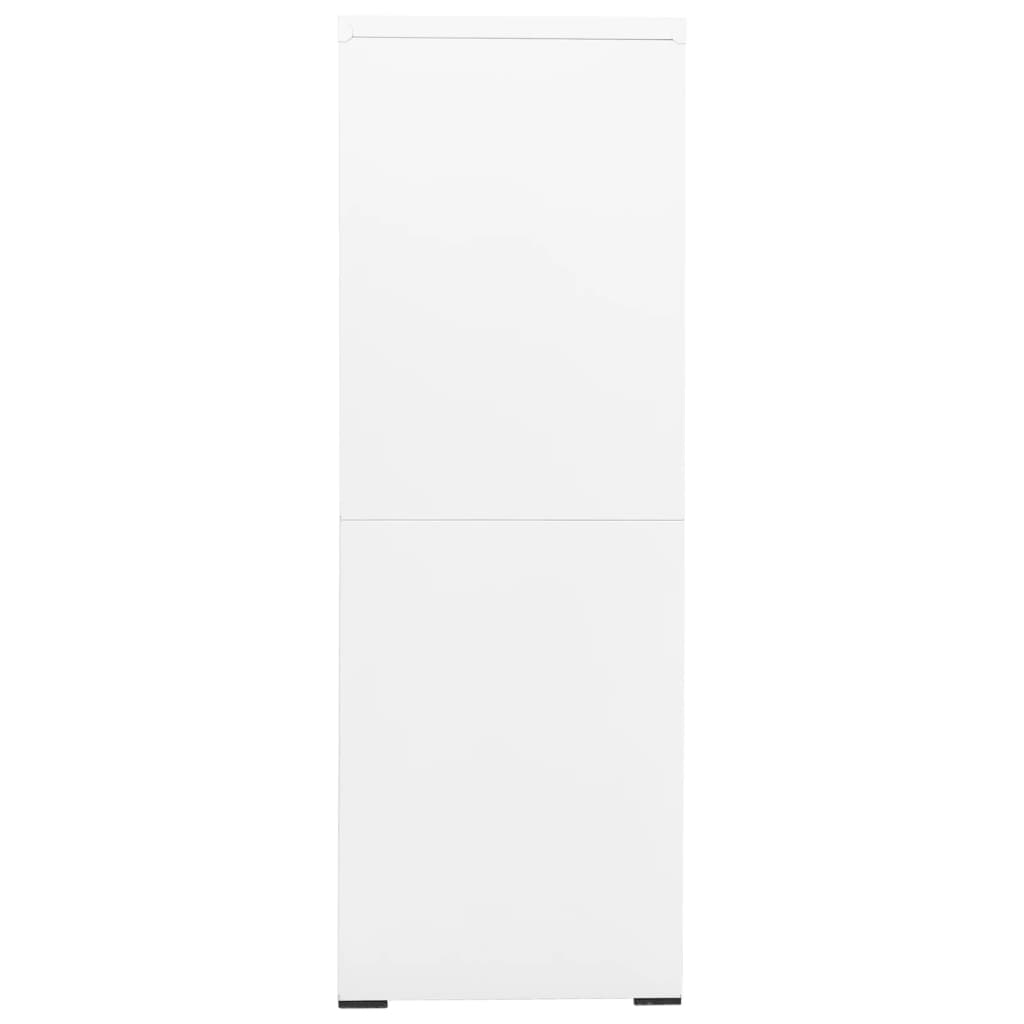 Aktenschrank Weiß 90x46x134 cm Stahl