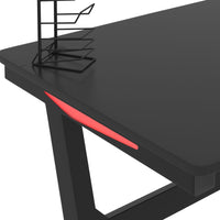 Thumbnail for Gaming-Schreibtisch mit LED und Z-Gestell Schwarz 110x60x75 cm