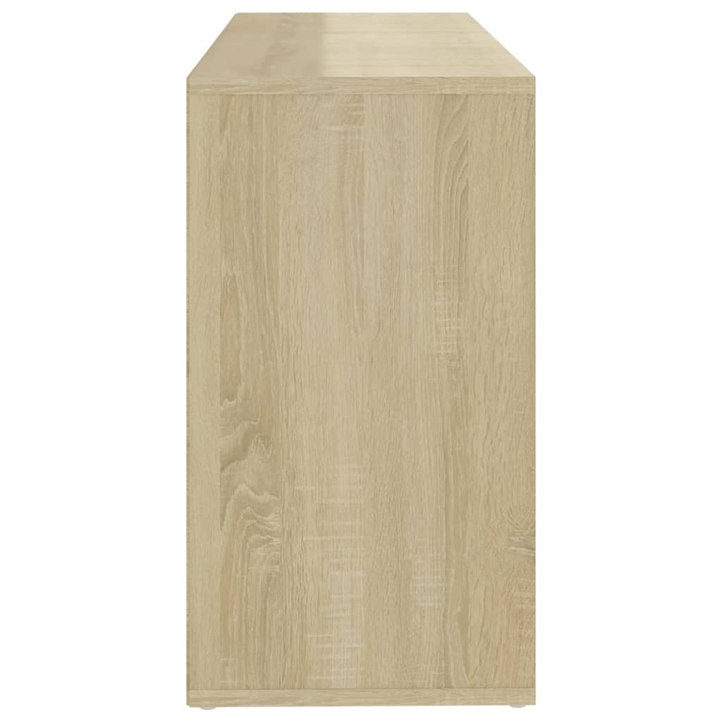 Schuhbank Weiß und Sonoma-Eiche 103x30x54,5 cm Holzwerkstoff