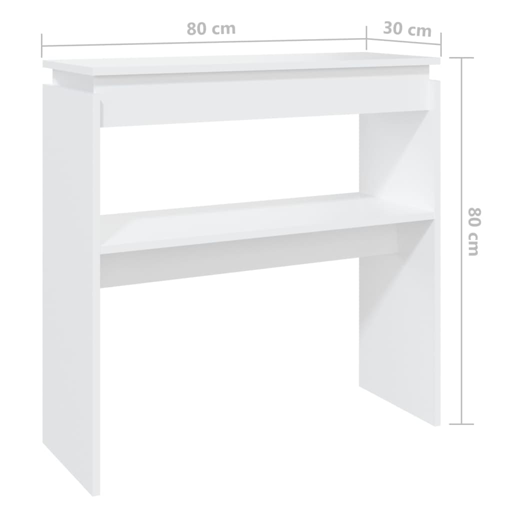 Konsolentisch Weiß 80x30x80 cm Holzwerkstoff
