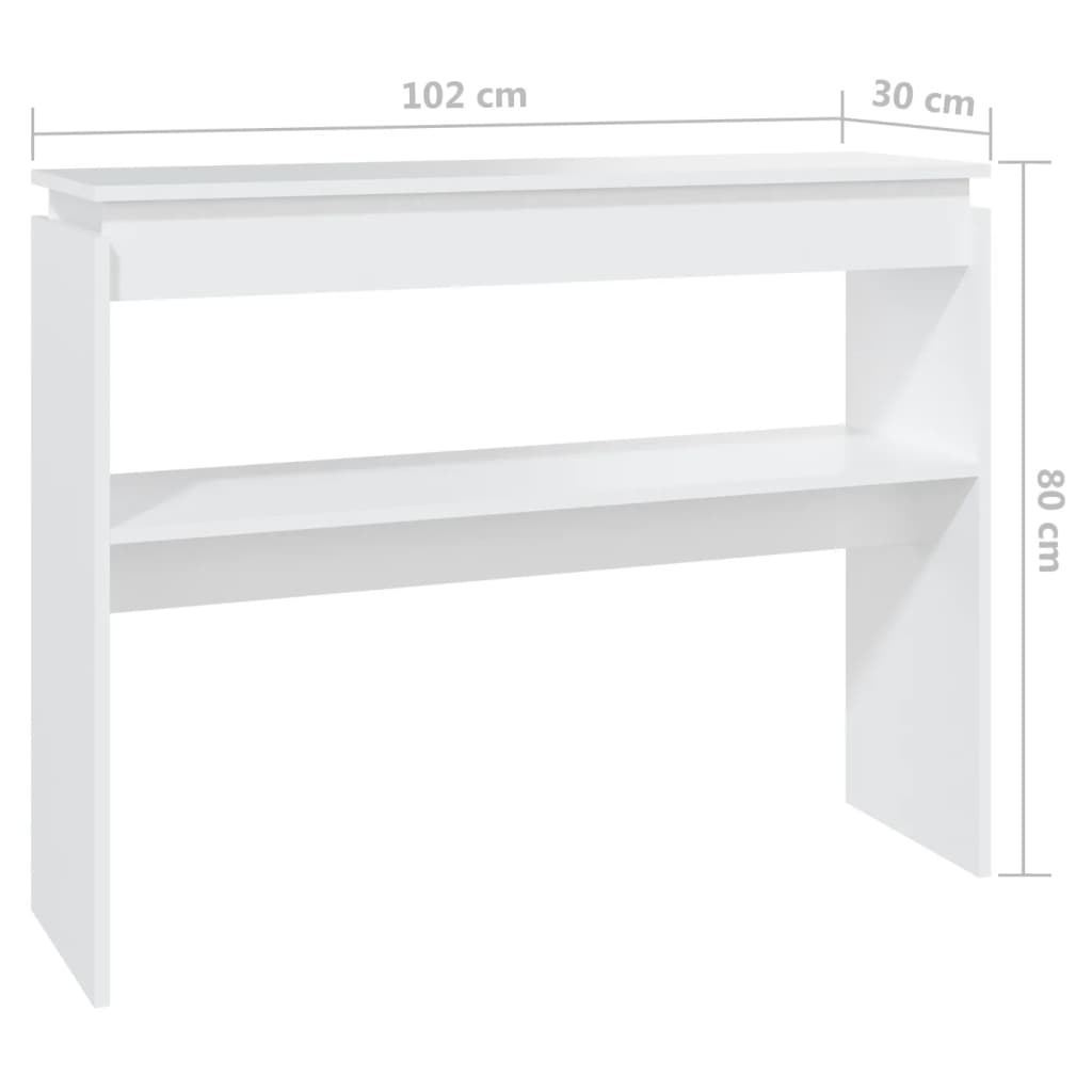 Konsolentisch Weiß 102x30x80 cm Holzwerkstoff