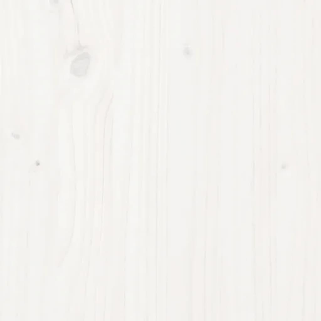 Bücherregal/Raumteiler Weiß 60x30x71,5 cm Massivholz Kiefer