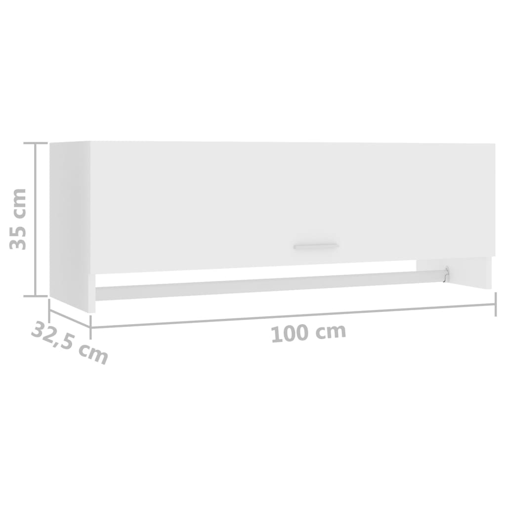 Kleiderschrank Weiß 100x32,5x35 cm Holzwerkstoff