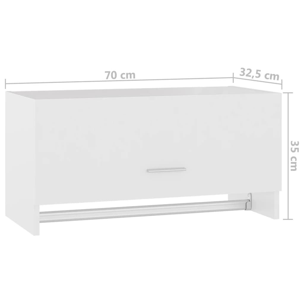 Kleiderschrank Weiß 70x32,5x35 cm Holzwerkstoff