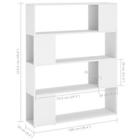 Thumbnail for Bücherregal Raumteiler Weiß 100x24x124 cm