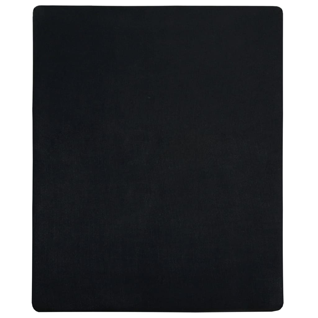 Spannbettlaken Jersey Schwarz 90x200 cm Baumwolle