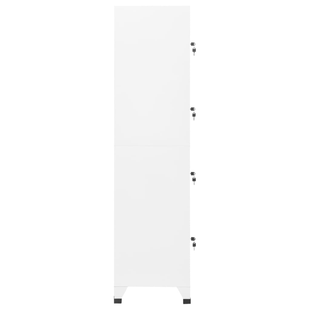 Schließfachschrank Weiß 38x45x180 cm Stahl