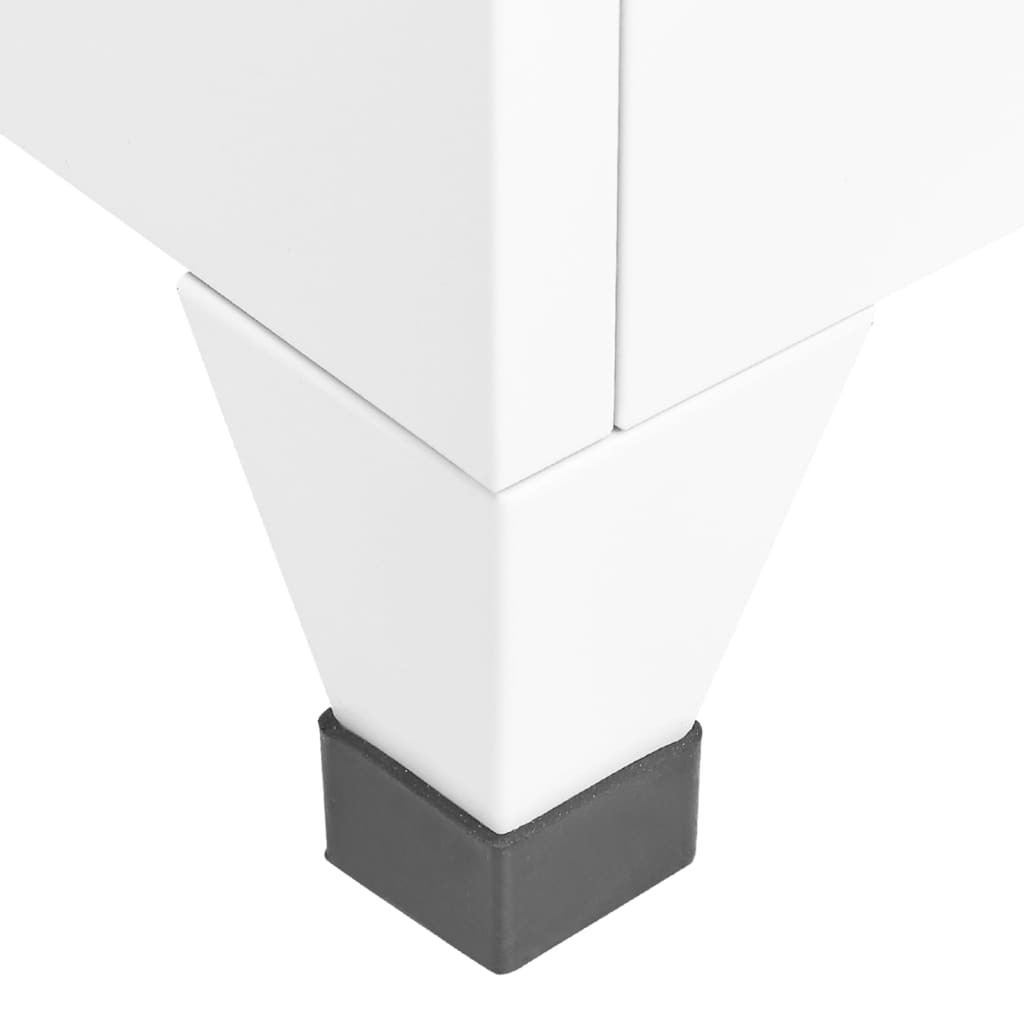 Schließfachschrank Weiß 38x45x180 cm Stahl