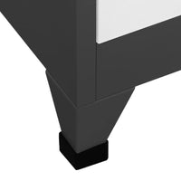 Thumbnail for Schließfachschrank Anthrazit und Weiß 90x45x180 cm Stahl