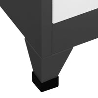 Thumbnail for Schließfachschrank Anthrazit und Weiß 90x40x180 cm Stahl