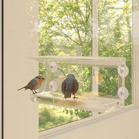 Thumbnail for Fenster-Futterstellen für Vögel 2 Stk. Acryl 30x12x15 cm