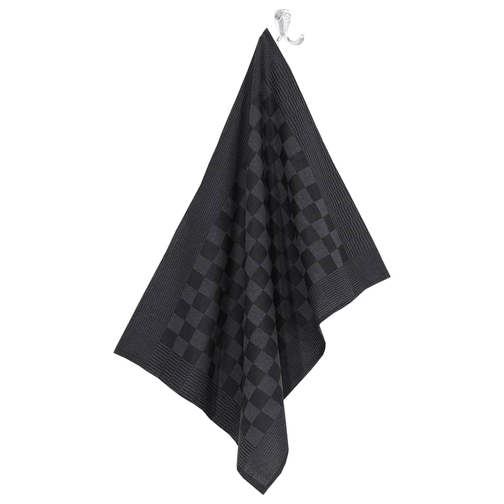 20-tlg. Handtuch-Set Schwarz und Grau Baumwolle