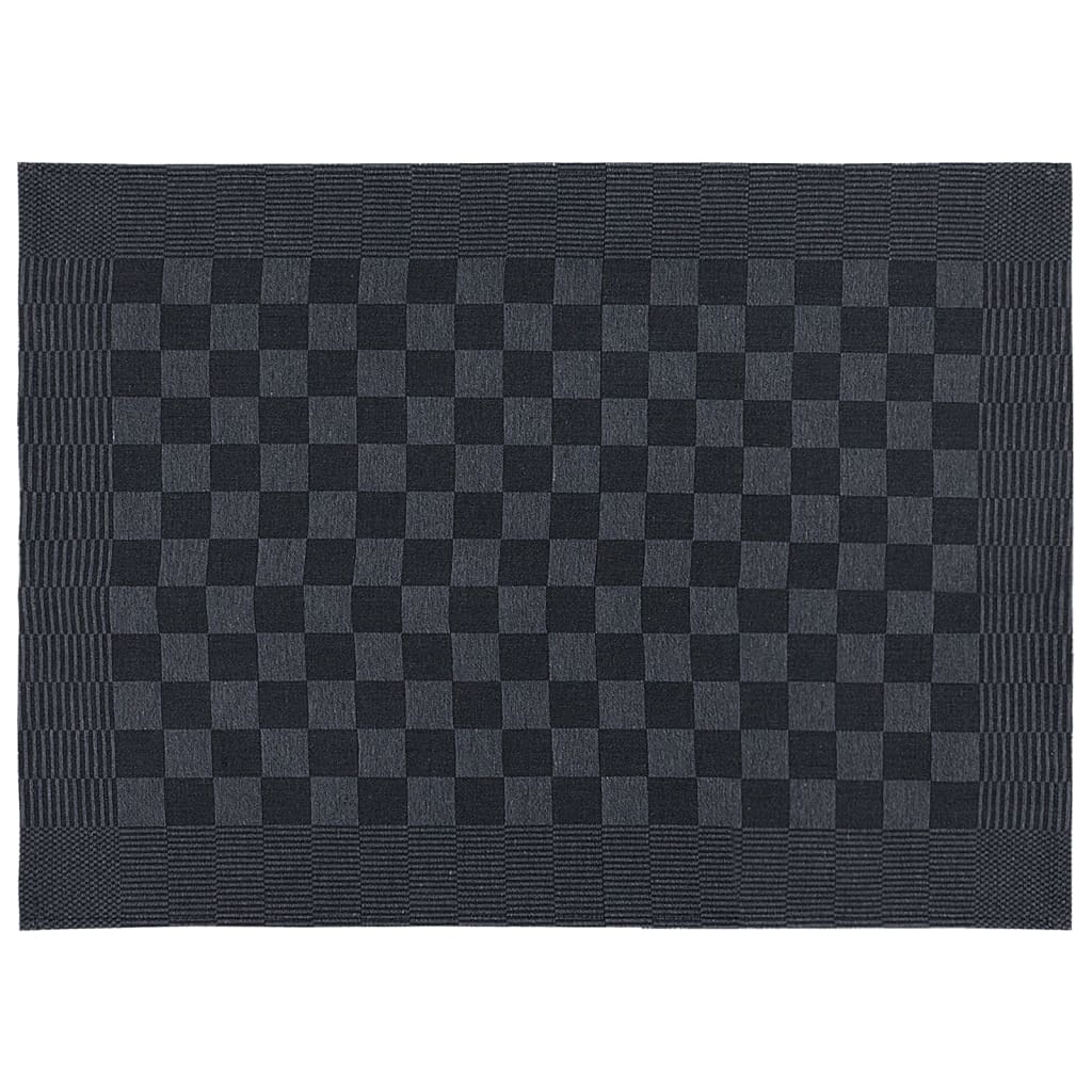 50-tlg. Handtuch-Set Schwarz und Grau Baumwolle