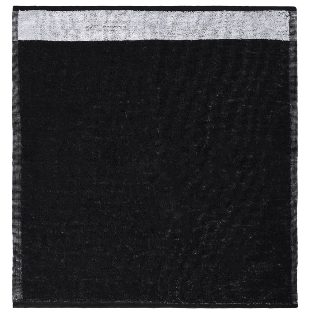 12-tlg. Handtuch-Set Schwarz Baumwolle