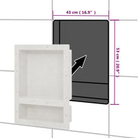 Thumbnail for Duschnische mit 2 Fächern Mattweiß 41x51x10 cm