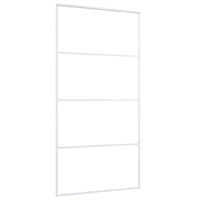 Thumbnail for Schiebetür ESG Glas und Aluminium mattiert 102,5x205 cm Weiß
