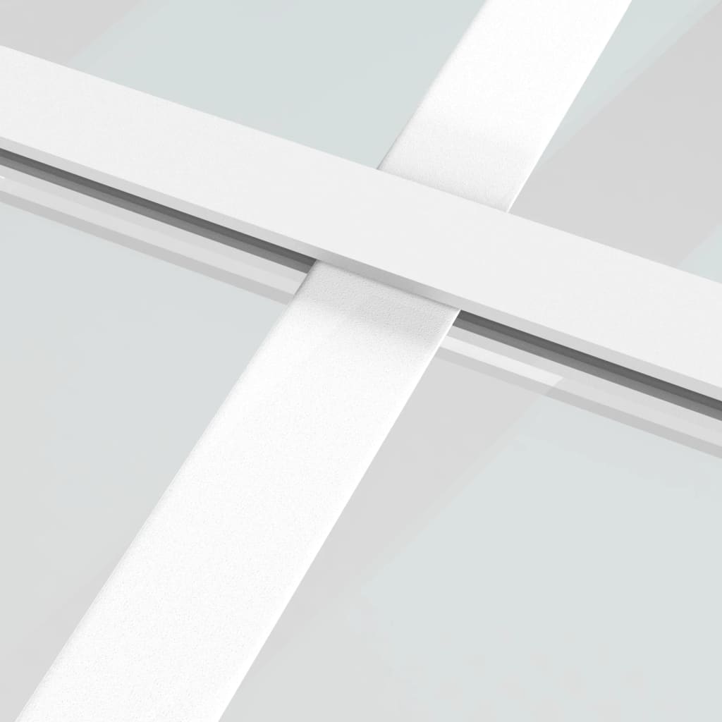 Schiebetür ESG-Glas und Aluminium 90x205 cm Weiß