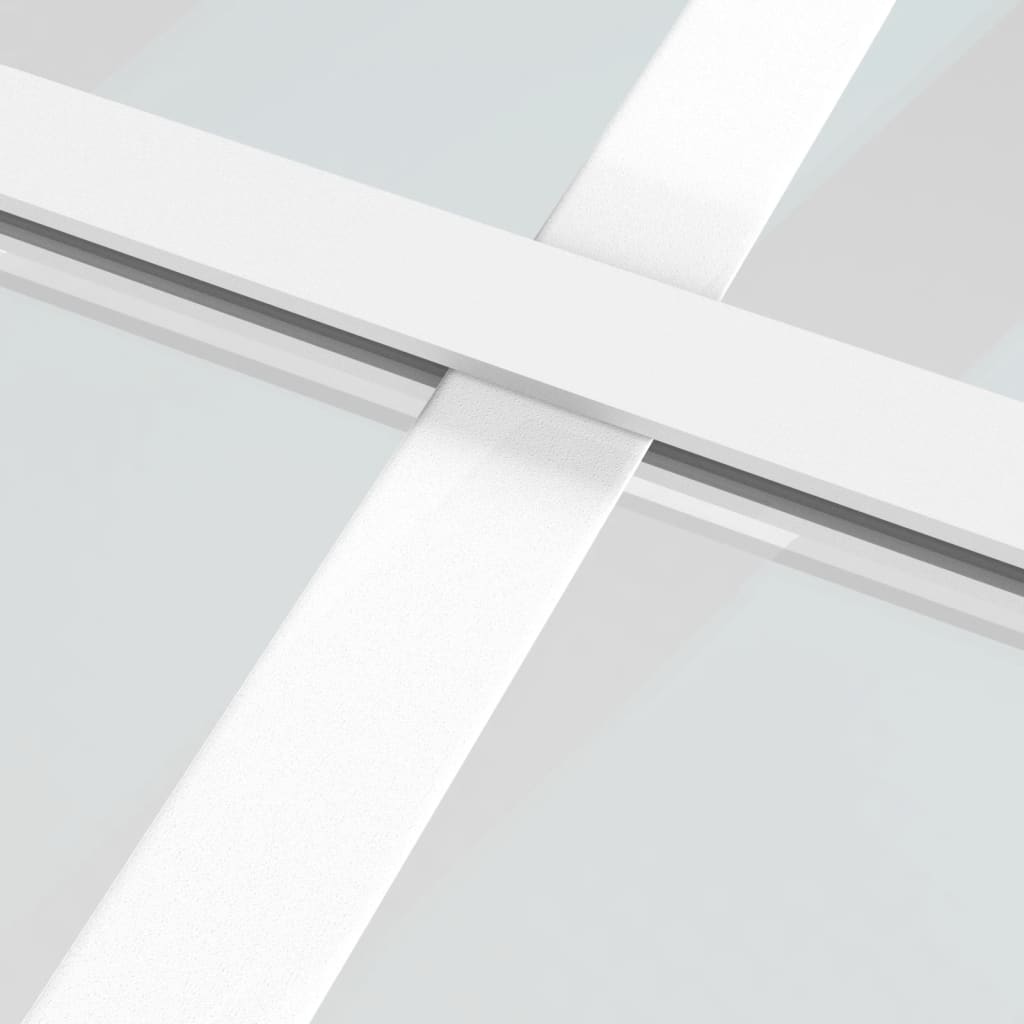 Schiebetür ESG-Mattglas und Aluminium 76x205 cm Weiß