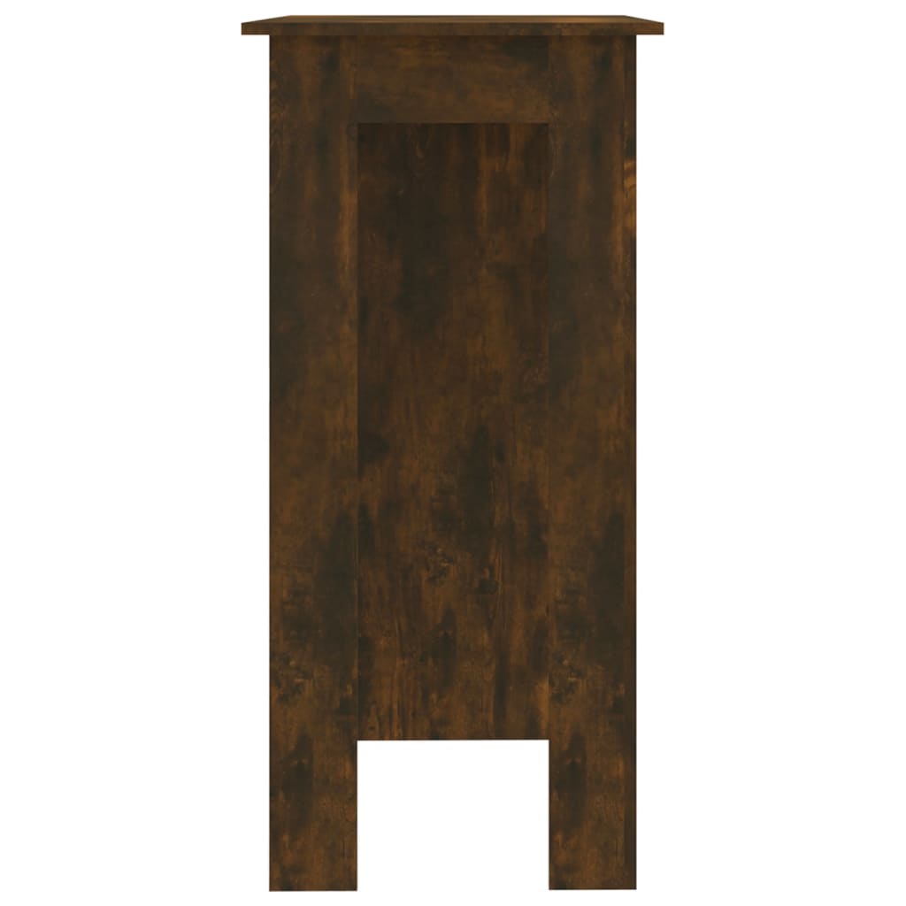 Bartisch mit Regal Räuchereiche 102x50x103,5 cm Holzwerkstoff