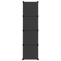 Thumbnail for Regalsystem mit 12 Würfeln und Türen Schwarz PP