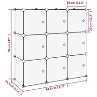 Thumbnail for Regalsystem mit 9 Würfeln und Türen Transparent PP