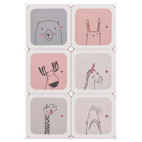 Thumbnail for Kinderschrank Modular mit 6 Würfeln Rosa PP