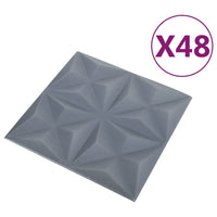 Thumbnail for 3D-Wandpaneele 48 Stk. 50x50 cm Origami Grau 12 m²