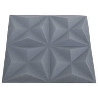 Thumbnail for 3D-Wandpaneele 48 Stk. 50x50 cm Origami Grau 12 m²