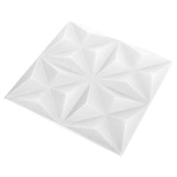 Thumbnail for 3D-Wandpaneele 12 Stk. 50x50 cm Origami Weiß 3 m²