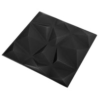Thumbnail for 3D-Wandpaneele 12 Stk. 50x50 cm Diamant Schwarz 3 m²