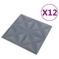 Thumbnail for 3D-Wandpaneele 12 Stk. 50x50 cm Origami Grau 3 m²