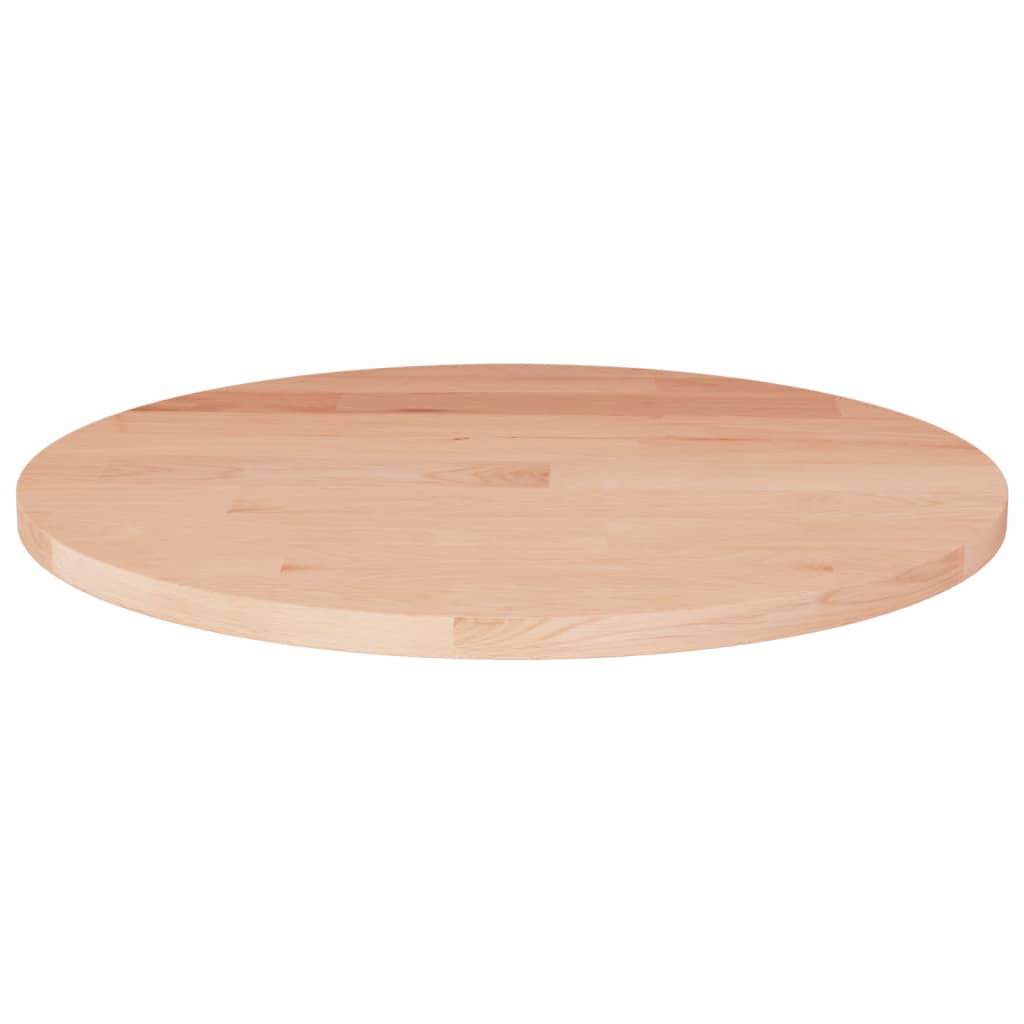 Runde Tischplatte Ø30x1,5 cm Unbehandeltes Massivholz Eiche
