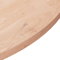 Thumbnail for Runde Tischplatte Ø60x2,5 cm Unbehandeltes Massivholz Eiche