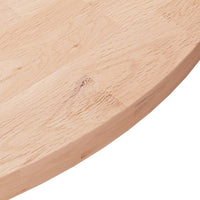 Thumbnail for Runde Tischplatte Ø70x2,5 cm Unbehandeltes Massivholz Eiche